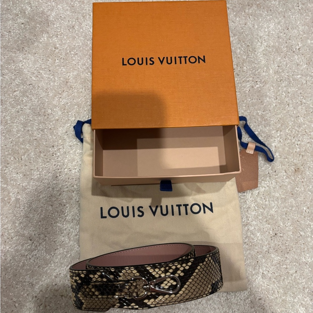 Louis Vuitton Babdouliere Python Snakeskin Strap